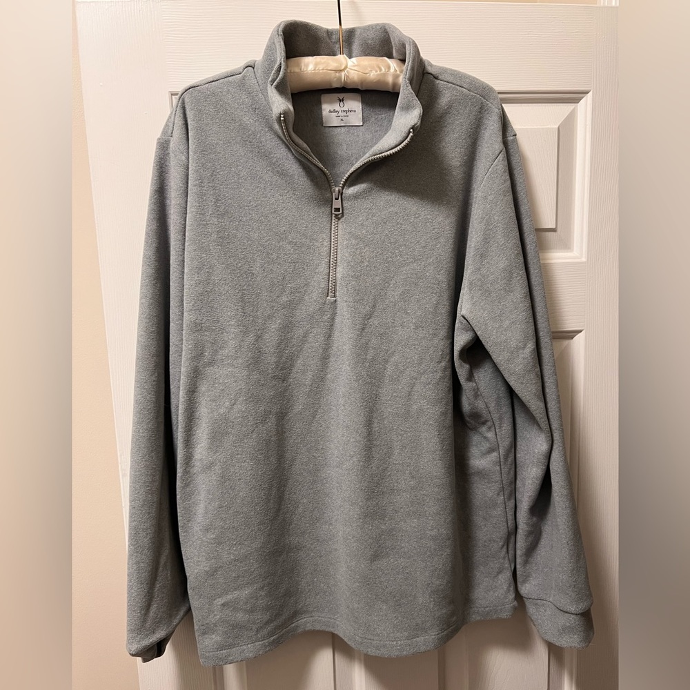 Dudley Stephens Terry Fleece Men's Duffield Pullover in Heather Grey